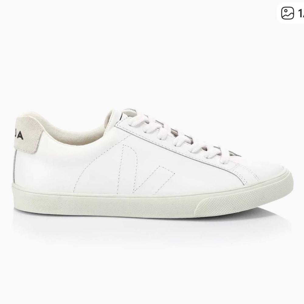 Veja Esplar Stitched Logo Leather Low-Top Sneakers size 5